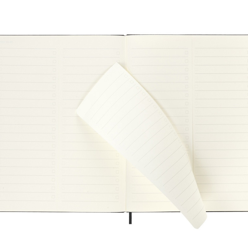 Kalendarz tygodniowy vertykalny MOLESKINE Pro 2025, 12M, XL, twarda oprawa, 19x25cm, czarny