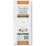 Torebki spożywcze SARANTIS, HDPE, 10x4x27cm, 1000 szt., transparentne