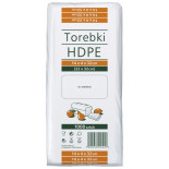 Torebki spożywcze SARANTIS, HDPE, 14x4x32cm, 1000 szt., transparentne