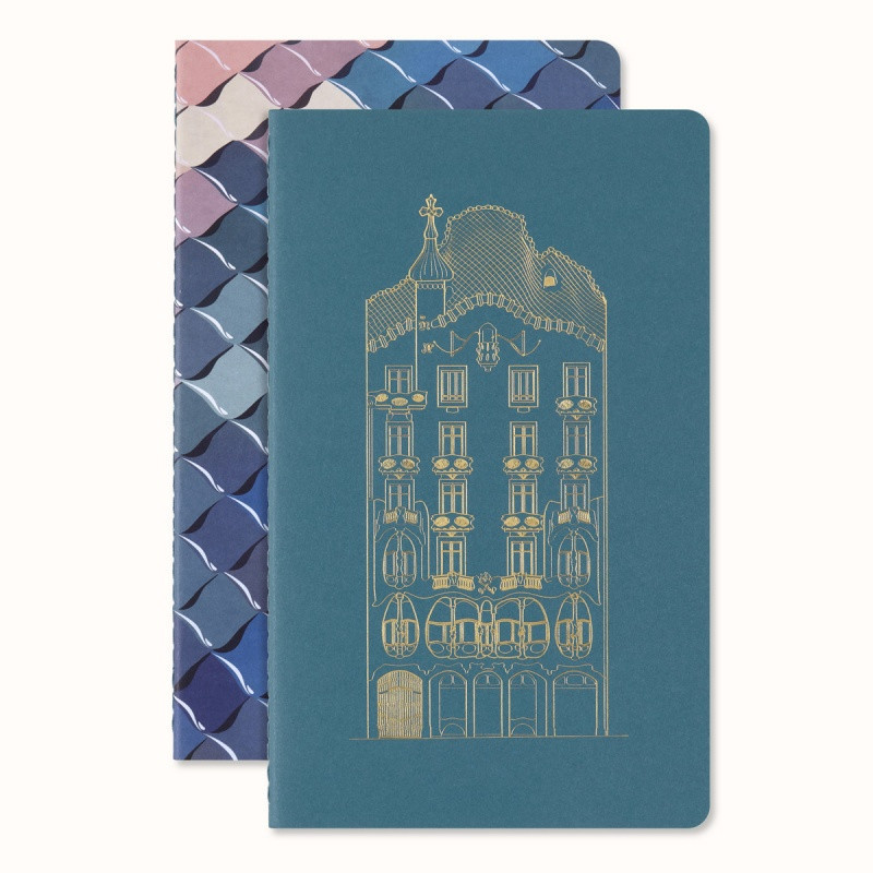 Zestaw 2 zeszytów MOLESKINE Casa Batalló Cahier 2024, L, 13x21cm, w linie, edycja limitowana