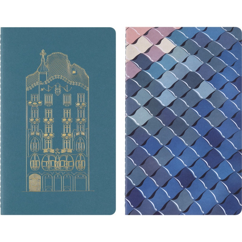 Zestaw 2 zeszytów MOLESKINE Casa Batalló Cahier 2024, L, 13x21cm, w linie, edycja limitowana