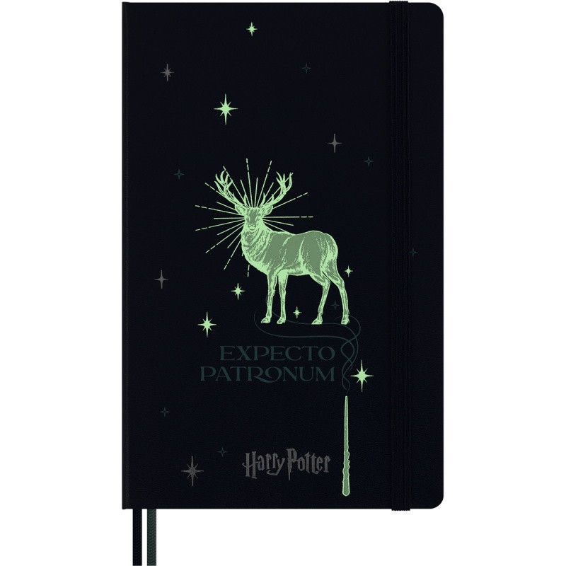 Notatnik MOLESKINE Harry Potter Patronum 2024, 13x21cm, w linie, edycja limitowana