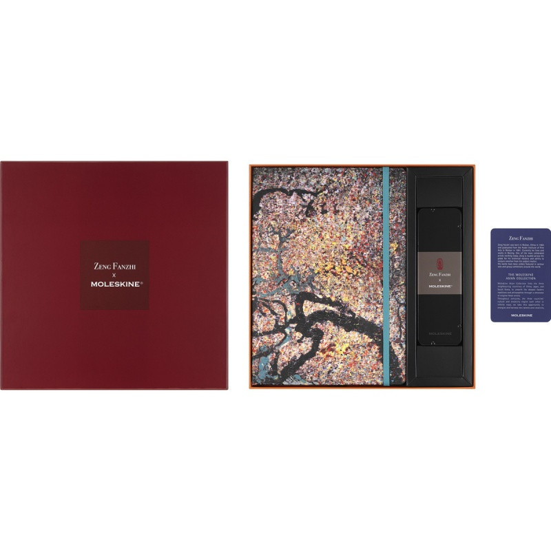 Zestaw MOLESKINE Rok Smoka Zeng Fanzhi 2024, szkicownik + kredki, edycja limitowana, w pudełku