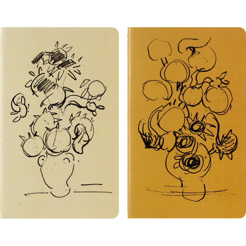 Zestaw 2 zeszytów MOLESKINE Van Gogh Cahier 2024, L, 13x21cm, w linie, edycja limitowana