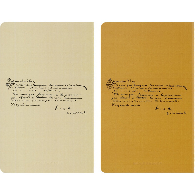 Zestaw 2 zeszytów MOLESKINE Van Gogh Cahier 2024, L, 13x21cm, w linie, edycja limitowana