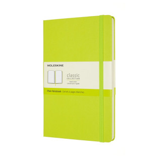 Notes MOLESKINE Classic L (13x21cm), gładki, twarda oprawa, 240 stron, lemon green
