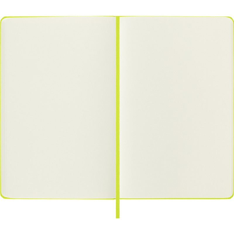 Notes MOLESKINE Classic L (13x21cm), gładki, twarda oprawa, 240 stron, lemon green