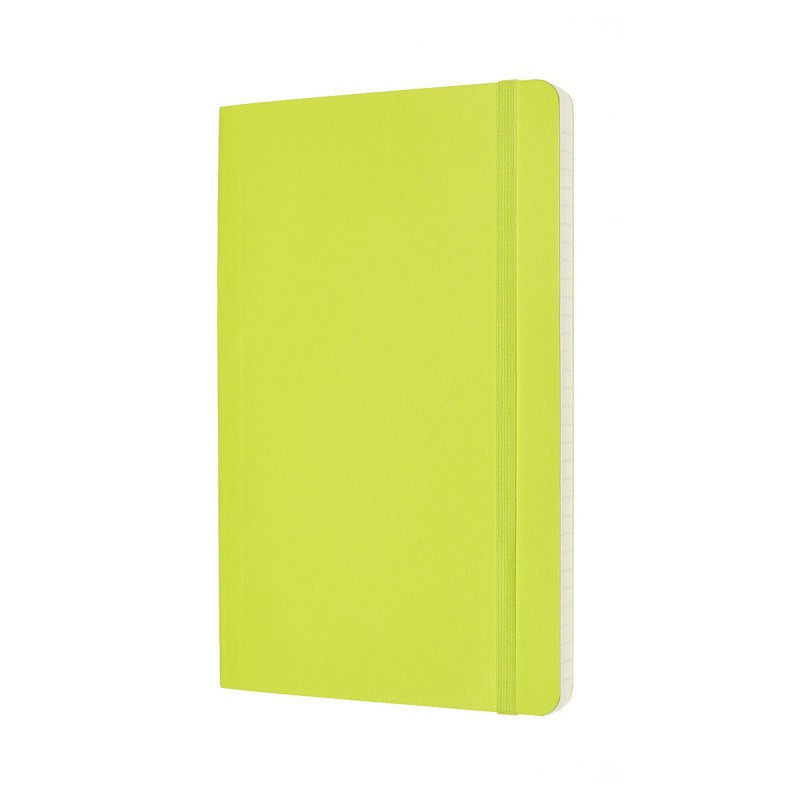 Notes MOLESKINE Classic L (13x21cm), w linie, miękka oprawa, 192 strony, lemon green