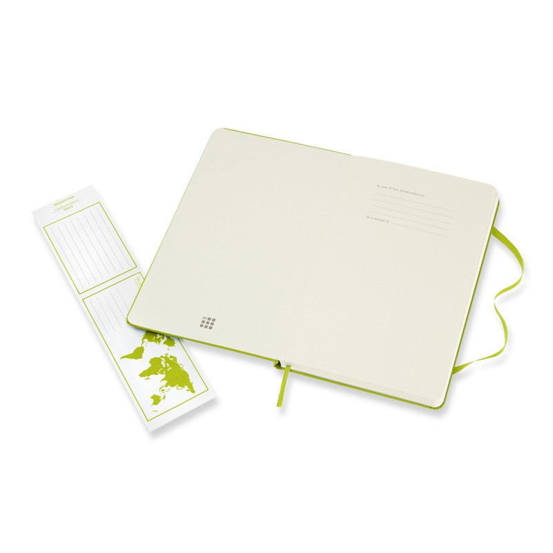 Notes MOLESKINE Classic L (13x21cm), w linie, twarda oprawa, 240 stron, lemon green