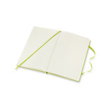 Notes MOLESKINE Classic L (13x21cm), w linie, twarda oprawa, 240 stron, lemon green