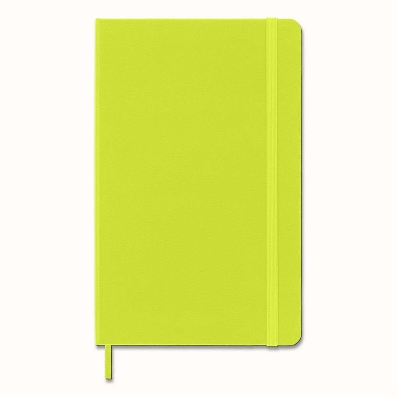 Notes MOLESKINE Classic L (13x21cm), w linie, twarda oprawa, 240 stron, lemon green