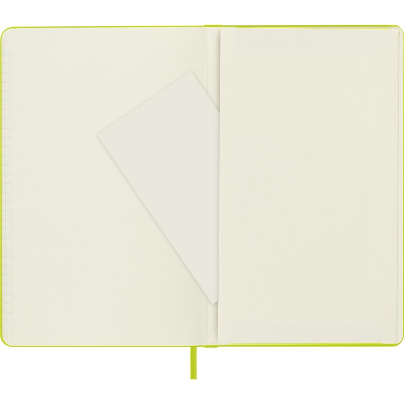Notes MOLESKINE Classic L (13x21cm), w linie, twarda oprawa, 240 stron, lemon green