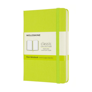 Notes MOLESKINE Classic P (9x14cm), gładki, twarda oprawa, 192 strony, lemon green