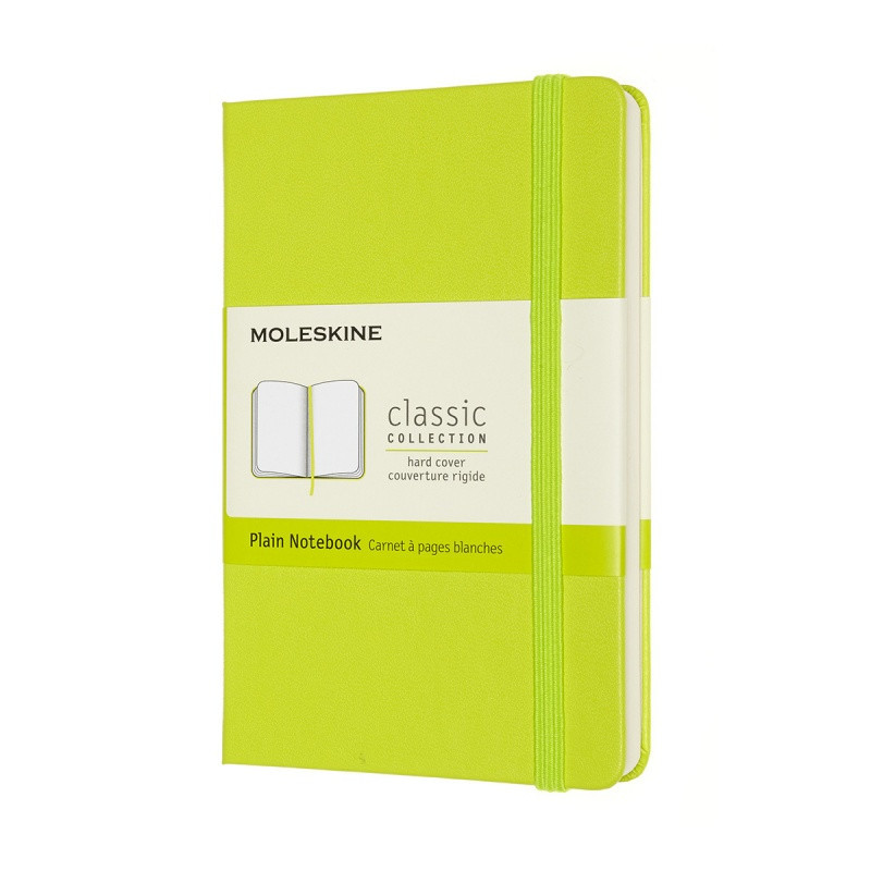 Notes MOLESKINE Classic P (9x14cm), gładki, twarda oprawa, 192 strony, lemon green