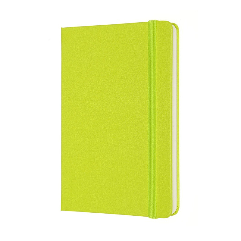 Notes MOLESKINE Classic P (9x14cm), gładki, twarda oprawa, 192 strony, lemon green