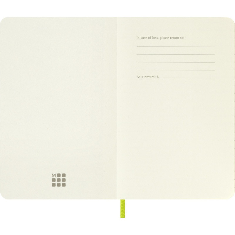 Notes MOLESKINE Classic P (9x14cm), w linie, miękka oprawa, 192 strony, lemon green