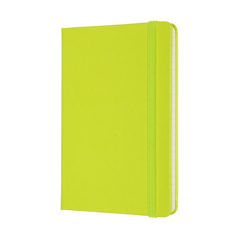 Notes MOLESKINE Classic P (9x14cm), w linie, twarda oprawa, 192 strony, lemon green