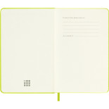 Notes MOLESKINE Classic P (9x14cm), w linie, twarda oprawa, 192 strony, lemon green