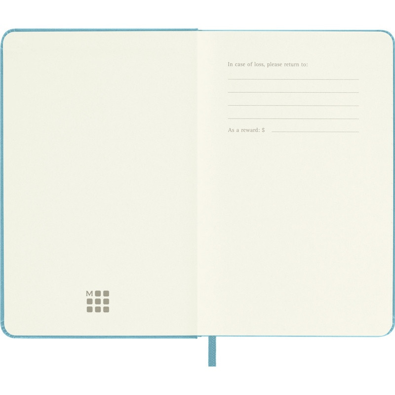 Notes MOLESKINE Classic P (9x14cm), w linie, twarda oprawa, 192 strony, reef blue