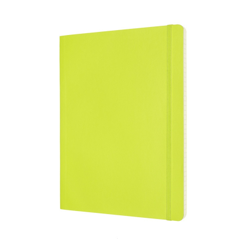 Notes MOLESKINE Classic XL (19x25cm), w linie, miękka oprawa, 192 strony, lemon green