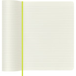 Notes MOLESKINE Classic XL (19x25cm), w linie, miękka oprawa, 192 strony, lemon green