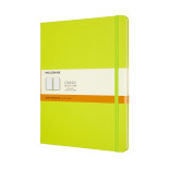 Notes MOLESKINE Classic XL (19x25cm), w linie, twarda oprawa, 192 strony, lemon green