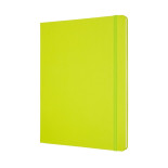 Notes MOLESKINE Classic XL (19x25cm), w linie, twarda oprawa, 192 strony, lemon green