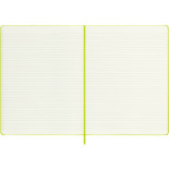 Notes MOLESKINE Classic XL (19x25cm), w linie, twarda oprawa, 192 strony, lemon green