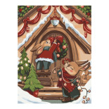 Malowanie po numerach BRUSHME, 30x40 cm, świąteczne króliczki, 1 szt.