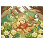 Malowanie po numerach BRUSHME, 30x40 cm, kids, zajączki na pikniku, 1 szt.