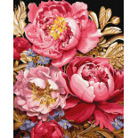 Malowanie po numerach IDEYKA, 40x50 cm, metallic, kwiatowa inspiracja, 1 szt., w pudełku