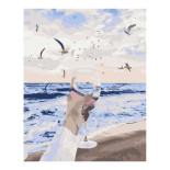 Malowanie po numerach BRUSHME, 40x50 cm, morze w szklance, 1 szt., w pudełku