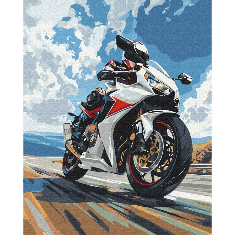 Malowanie po numerach BRUSHME, 40x50 cm, droga do chmur, 1 szt., w pudełku