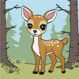 Malowanie po numerach IDEYKA, 25x25 cm, magiczny jeleń, 1 szt.