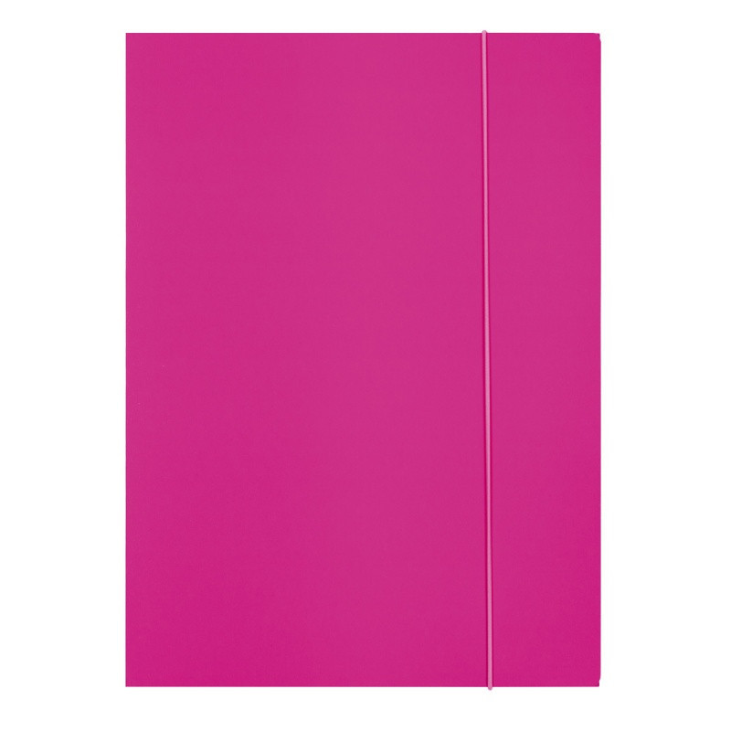 Teczka z gumką OFFICE PRODUCTS, Fluo soft touch, karton/lakier, A4, 320gsm, 3-skrz., mix kolorów