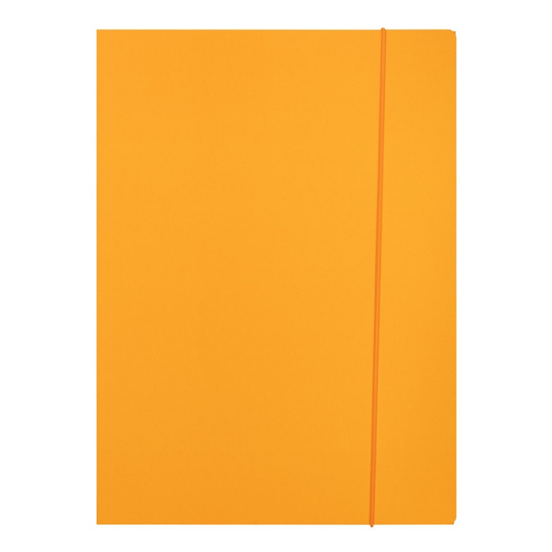 Teczka z gumką OFFICE PRODUCTS, Fluo soft touch, karton/lakier, A4, 320gsm, 3-skrz., mix kolorów