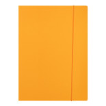 Teczka z gumką OFFICE PRODUCTS, Fluo soft touch, karton/lakier, A4, 320gsm, 3-skrz., mix kolorów