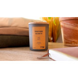 Świeca sojowa DONAU HOME, w szarym szkle, drewniana pokrywa i knot, Vineyard Secrets, 200g