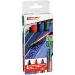 Marker permanentny e-300 EDDING, 1,5-3 mm, 4 szt., mix kolorów