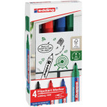 Marker do flipchartów e-380 EDDING, 1,5-3 mm, 4 szt., mix kolorów