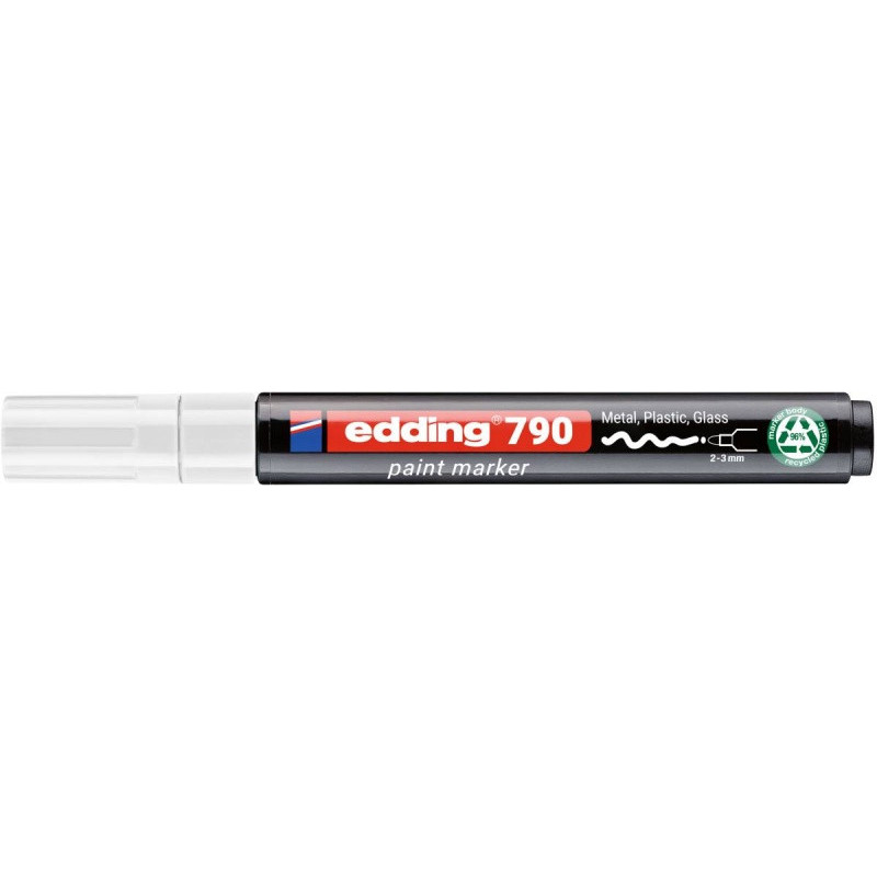 Marker olejowy e-790 EDDING, PCR, biały