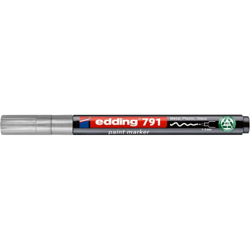 Marker olejowy e-791 EDDING, PCR, srebrny