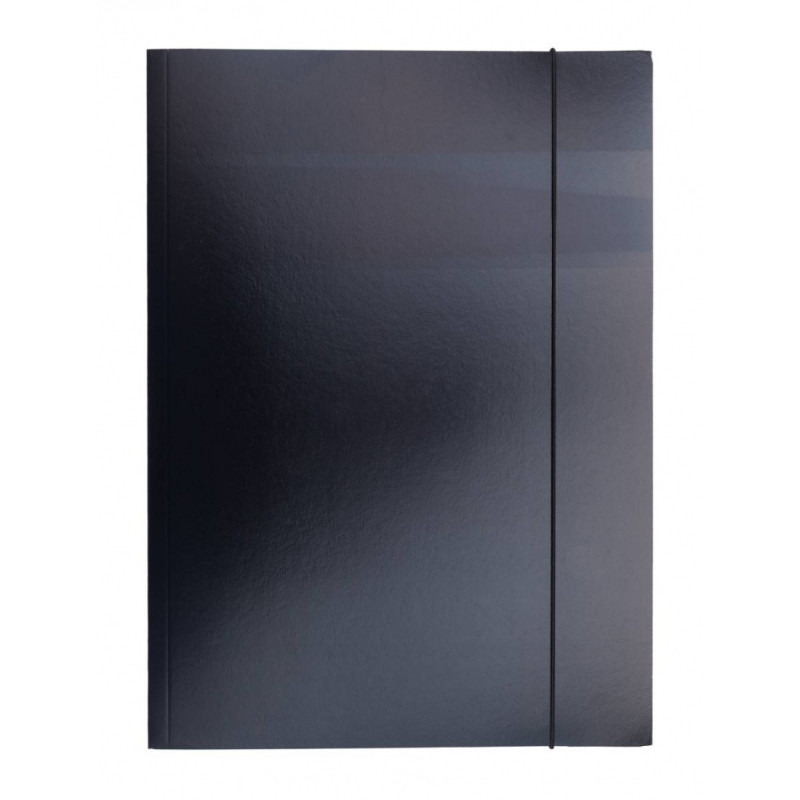 Teczka z gumką OFFICE PRODUCTS, karton/lakier, A4, 320gsm, 3-skrz., mix kolorów