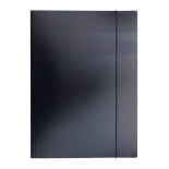 Teczka z gumką OFFICE PRODUCTS, karton/lakier, A4, 320gsm, 3-skrz., mix kolorów