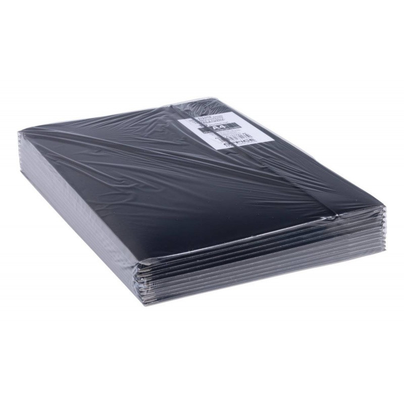 Teczka z gumką OFFICE PRODUCTS, karton/lakier, A4, 320gsm, 3-skrz., mix kolorów