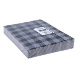 Teczka z gumką OFFICE PRODUCTS, karton/lakier, A4, 320gsm, 3-skrz., mix kolorów w kratę