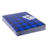 Teczka z gumką OFFICE PRODUCTS, karton/lakier, A4, 320gsm, 3-skrz., mix kolorów w kratę