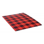 Teczka z gumką OFFICE PRODUCTS, karton/lakier, A4, 320gsm, 3-skrz., mix kolorów w kratę