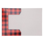 Teczka z gumką OFFICE PRODUCTS, karton/lakier, A4, 320gsm, 3-skrz., mix kolorów w kratę