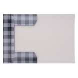 Teczka z gumką OFFICE PRODUCTS, karton/lakier, A4, 320gsm, 3-skrz., mix kolorów w kratę